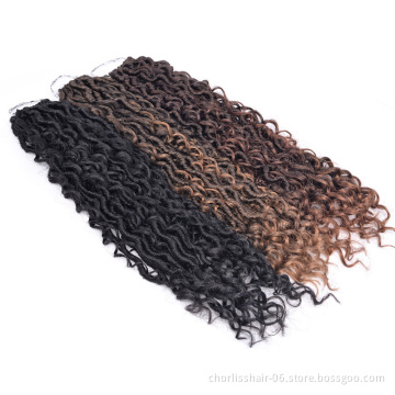 Solid Color Ombre River Goddess Locs With Curly Ending Faux Locs Crochet Braids South Africa Synthetic Bohemian Braiding Twists